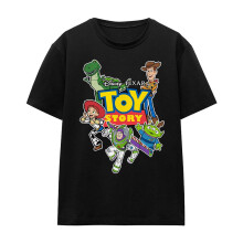 (S, Black) Toy Story Womens/Ladies Characters Cut Out T-Shirt