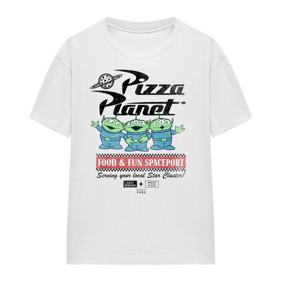Toy Story (Xl, White) Womens/Ladies Food Spaceport Aliens T-Shirt