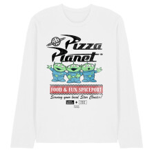 (XXL, White) Toy Story Unisex Adult Food Spaceport Aliens Long-Sleeved T-Shirt