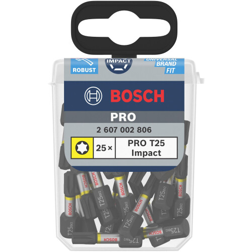 Bosch Bosch Pro Impact Screwdriver Bit (Pack of 25)