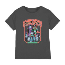 (5-6 Years, Charcoal) Steven Rhodes Childrens/Kids Quest For Cats T-Shirt