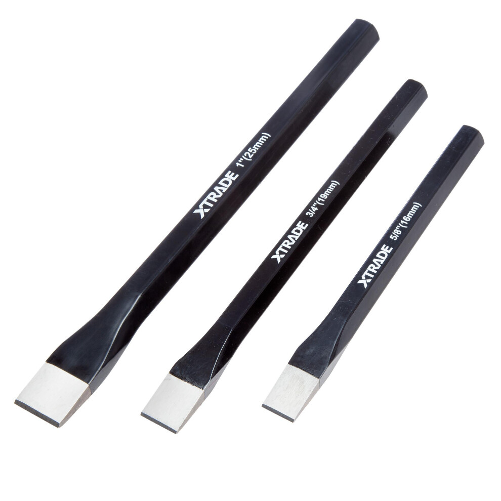 Xtrade Chrome Vanadium Steel Cold Chisel Set (Pack Of 3) 5063973072813
