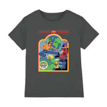(3-4 Years, Charcoal) Steven Rhodes Childrens/Kids Change The Ending T-Shirt