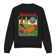 (S, Black) Steven Rhodes Unisex Adult Woodwork For Kids Sweatshirt