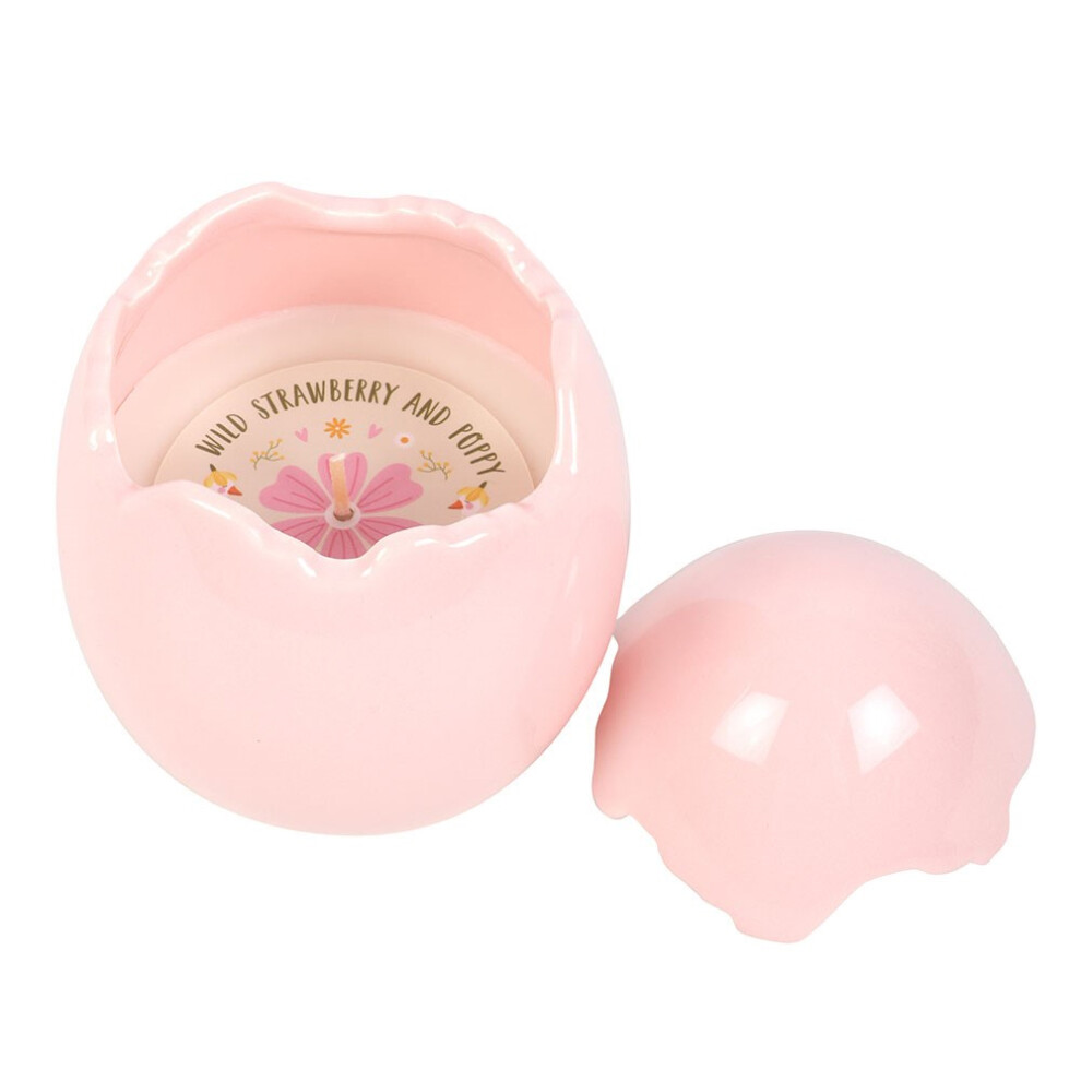 Something Different Wild Strawberry & Poppy Egg Shaped Scented Candle