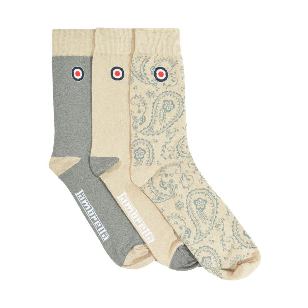 Lambretta Mens Paisley Socks (Pack Of 3)