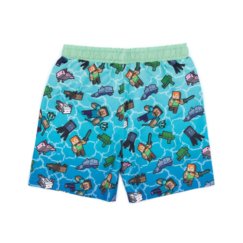 Minecraft (7-8 Years, Blue) Minecraft Boys Swim Shorts 1