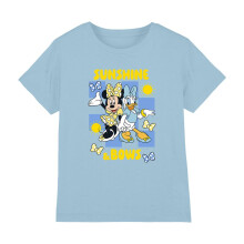 (3-4 Years, Light Blue) Disney Childrens/Kids Sunshine & Bows Minnie Mouse & Daisy T-Shirt