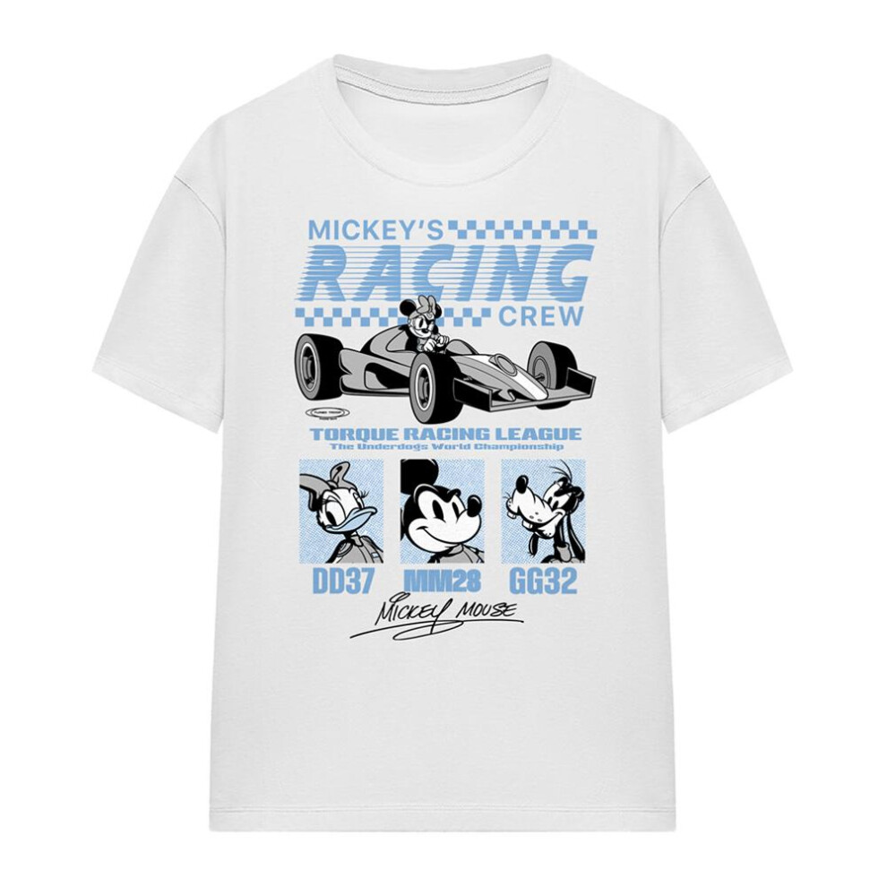 Disney (Xxl, White) Womens/Ladies Torque Racing League T-Shirt