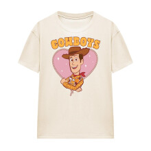 (XXL, Natural) Toy Story Womens/Ladies Cowboys Heart T-Shirt