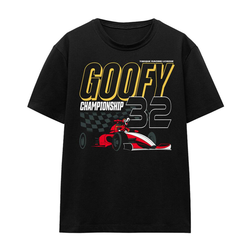 Disney (Xl, Black) Womens/Ladies Monaco Goofy Racing T-Shirt