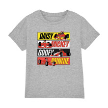 (3-4 Years, Athletic Heather) Disney Childrens/Kids Racing Mickey Mouse & Friends Coloured Boxes T-Shirt