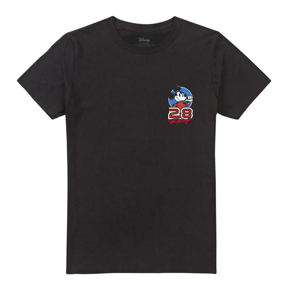 Disney (Xxl, Black) Unisex Adult Mickey Mouse Racing Logo T-Shirt