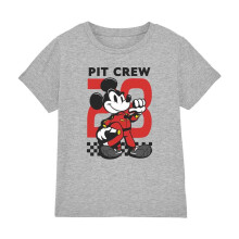 (7-8 Years, Athletic Heather) Disney Childrens/Kids Mickey Mouse Pit Crew T-Shirt