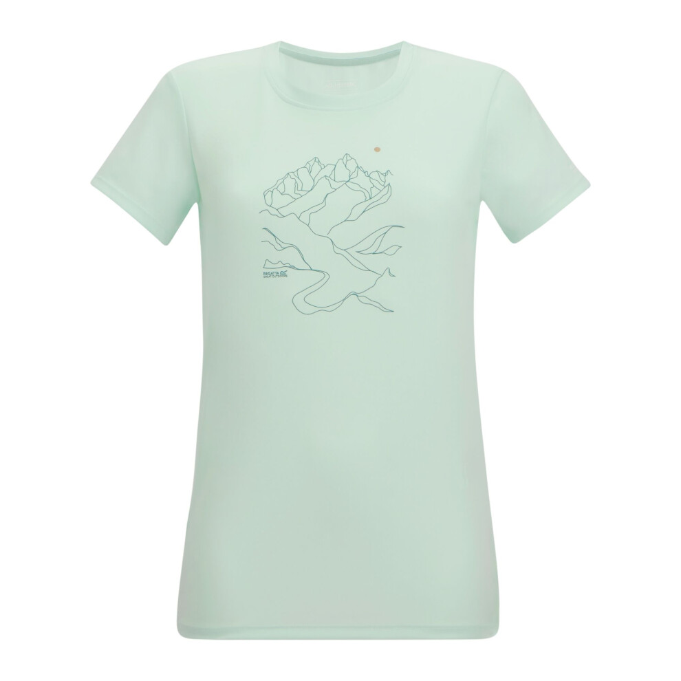 Regatta (12 Uk, Mist) Womens/Ladies Fingal Line Art T-Shirt