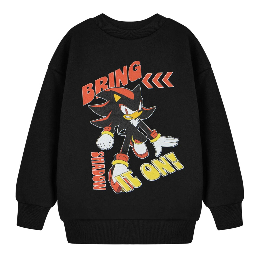Sonic The Hedgehog (7-8 Years, ) Boys Bring It On Shadow Sweatshirt Black