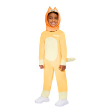 (4 Years, Tan/Beige) Bluey Childrens/Kids Deluxe Bingo Plush Costume Set