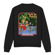 (M, Black) Steven Rhodes Unisex Adult Let's Go Fishing Sweatshirt