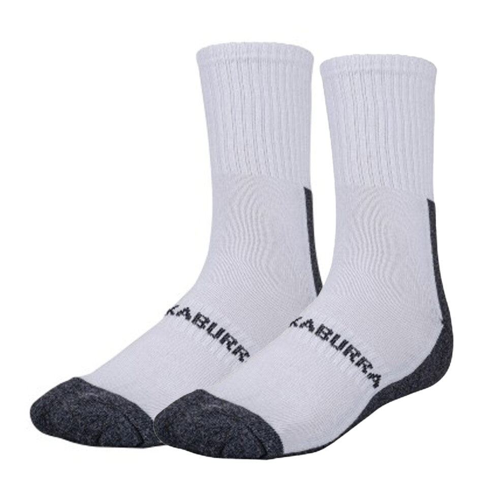 Kookaburra (4 Uk-7 Uk, White/Black) Mens Airflex Socks (Pack Of 2) Black