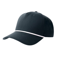 (One Size, Navy/White) Atlantis Headwear Unisex Adult Paka 5 Panel Recycled Structured Baseball Cap
