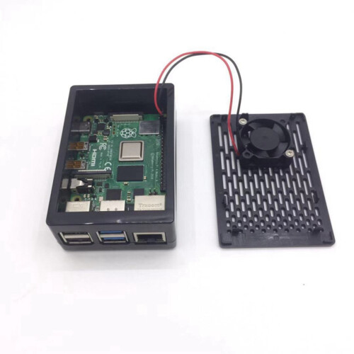 2X for Raspberry Pi 4 Case Shell Box Enclosure Installable Cool Fan Aluminum HeatSink Enclosure for Raspberry Pi 4B 1