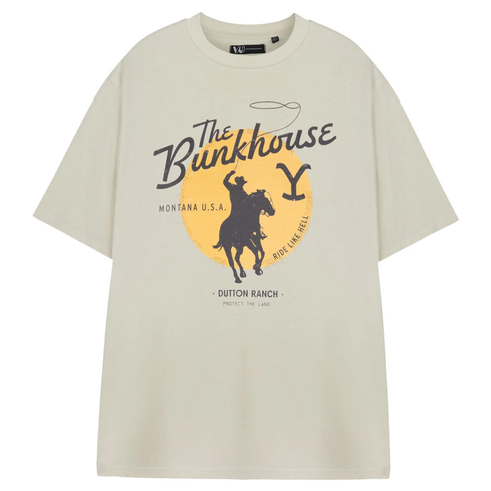 Yellowstone (Xl, Beige) Mens The Bunkhouse Short-Sleeved T-Shirt