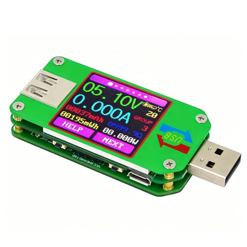 UM24 USB LCD Display Voltmeter Ammeter Battery Charge Voltage Current Meter Multimeter Cable Measure Tester No
