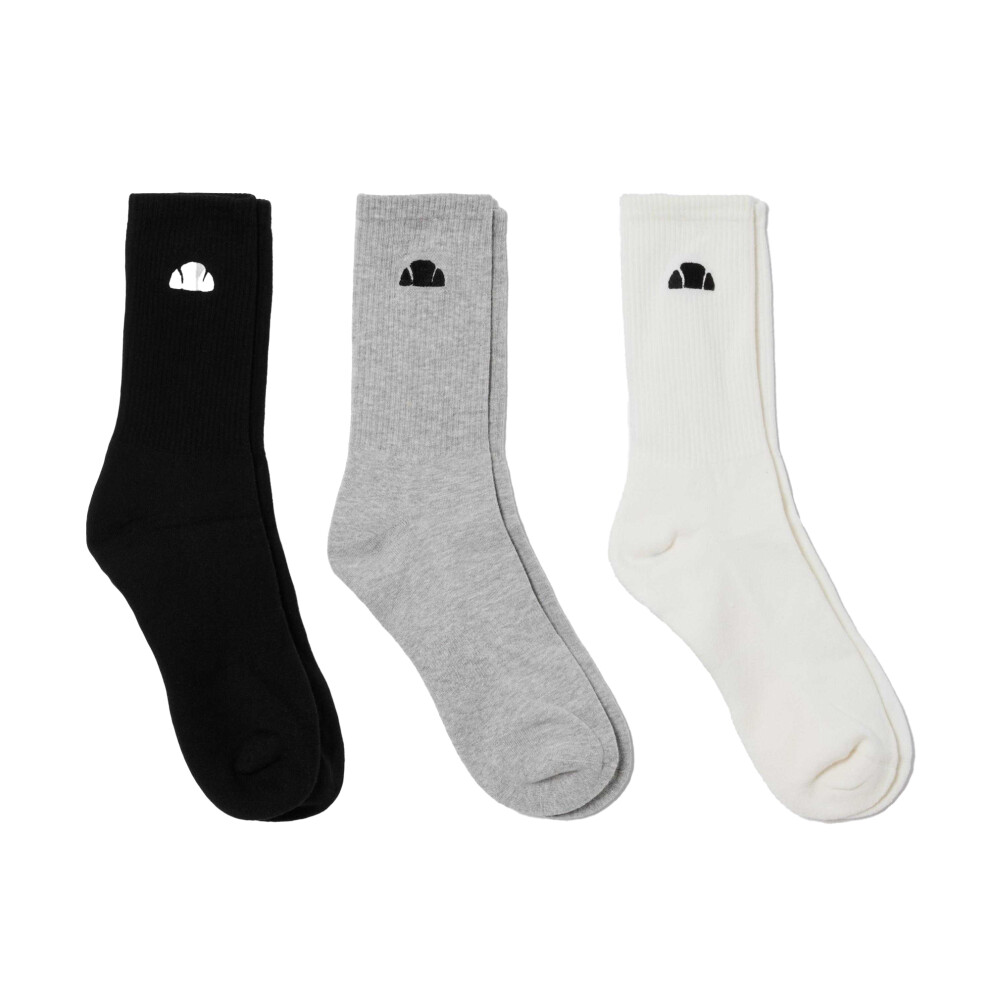 Ellesse (7 Uk-11 Uk, ) Unisex Adult Alacre Crew Socks (Pack Of 3) Multicoloured