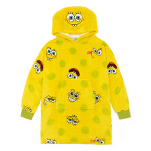 (6-8 Years, Yellow) SpongeBob SquarePants Childrens/Kids Hoodie Blanket