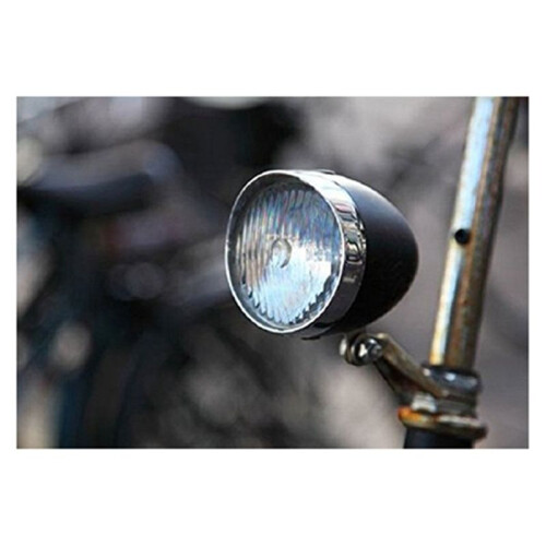10X Retro Bicycle Bike Accessory Front Light Bracket Vintage 3LED Headlight (Black) 1