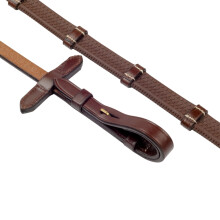 (Full, Light/Havana) Whitaker Valencia Super Deluxe Mexican Leather Horse Bridle With Reins