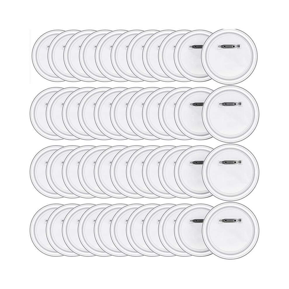 50Pcs 1.5Inch Button Maker Diy Button Pins, Acrylic Design Button Badge Clear Button Pin Badges 4711578667002
