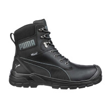 (11 UK, Black) Puma Safety Mens Conquest CTX High Leather Safety Boots