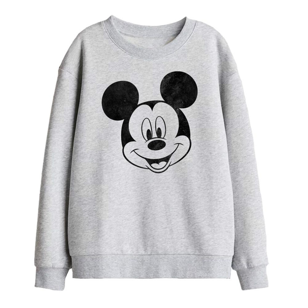 Disney (9-11 Years, Athletic Heather) Childrens/Kids Mickey Mouse Heather Sweatshirt Multicoloured