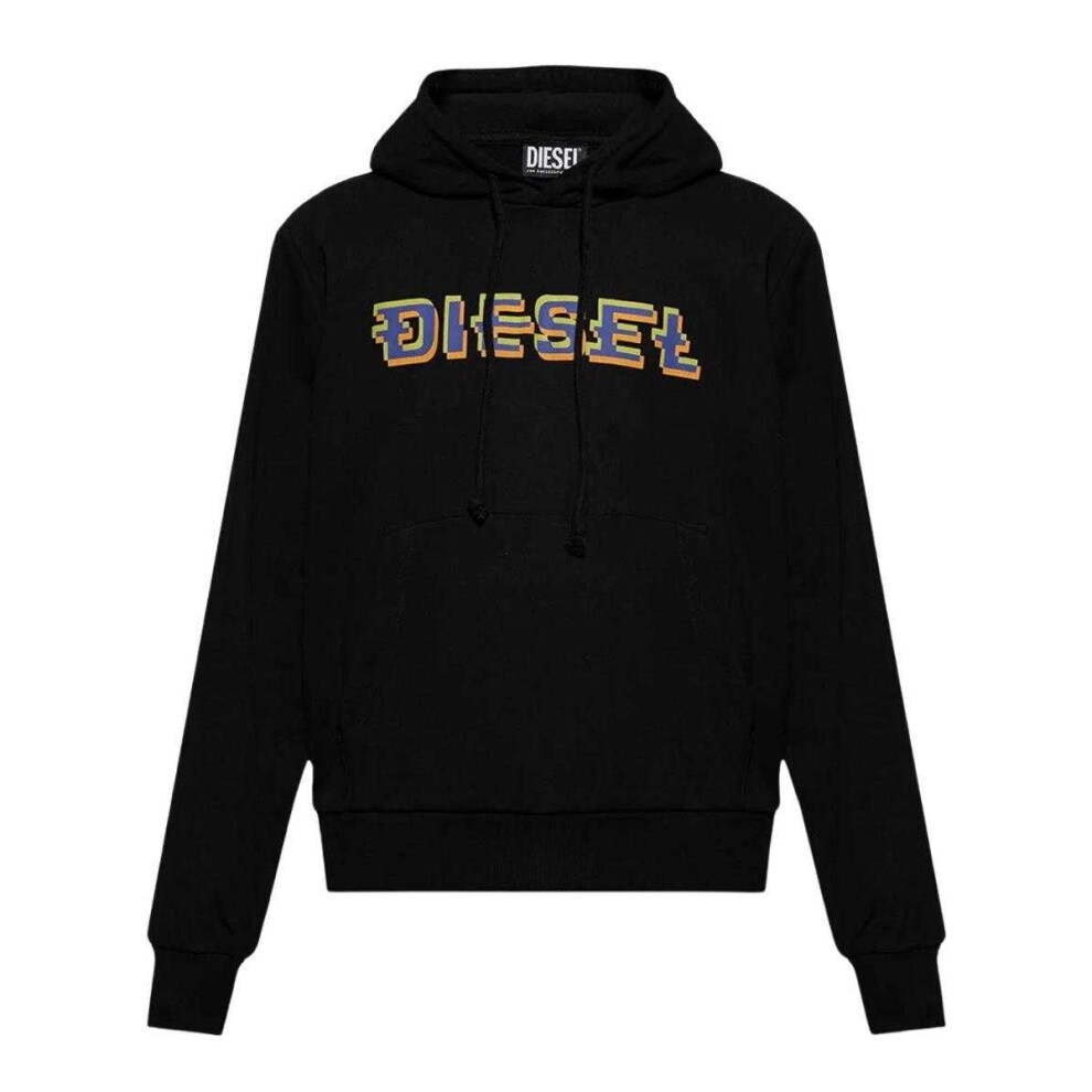 Diesel (M, ) Mens Pixel Logo Hoodie Black