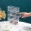 Glasses Storage Box 4 Layers Large Glasses Organizer Box Multifunctional Stackable Display Holder Reusable Cosmetics 5