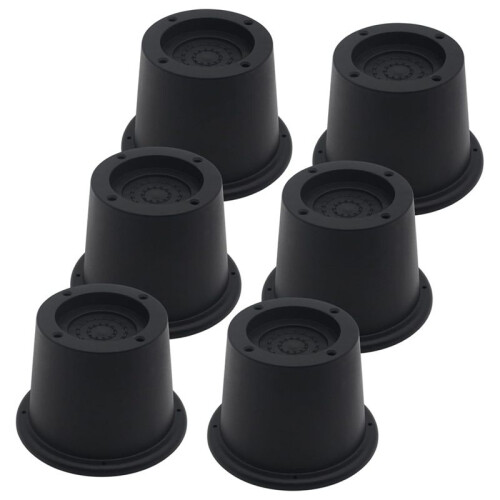 Pack Furniture Risers Preto Bed Risers 2,3 Polegadas, Elevadores de Cama para Sofá, Sofá, Mesa, Extensores Suportam Até 1.300 Libras