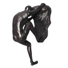 Sculpture,Climbing Wall Sculpture,Climbing Men Figures Wall Hanging,Modern Black Resin Statue,Unique Wall Decor
