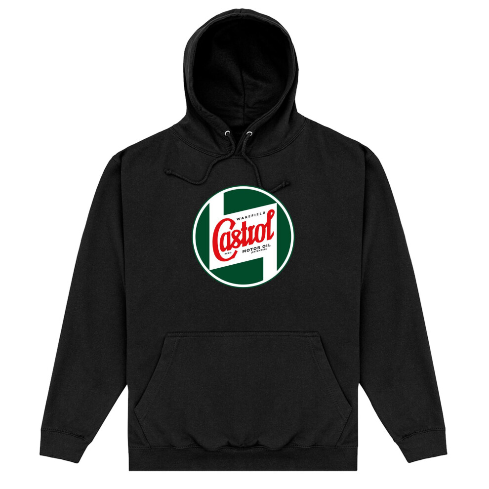 Castrol (Xxl, ) Unisex Adult Circle Logo Hoodie Black