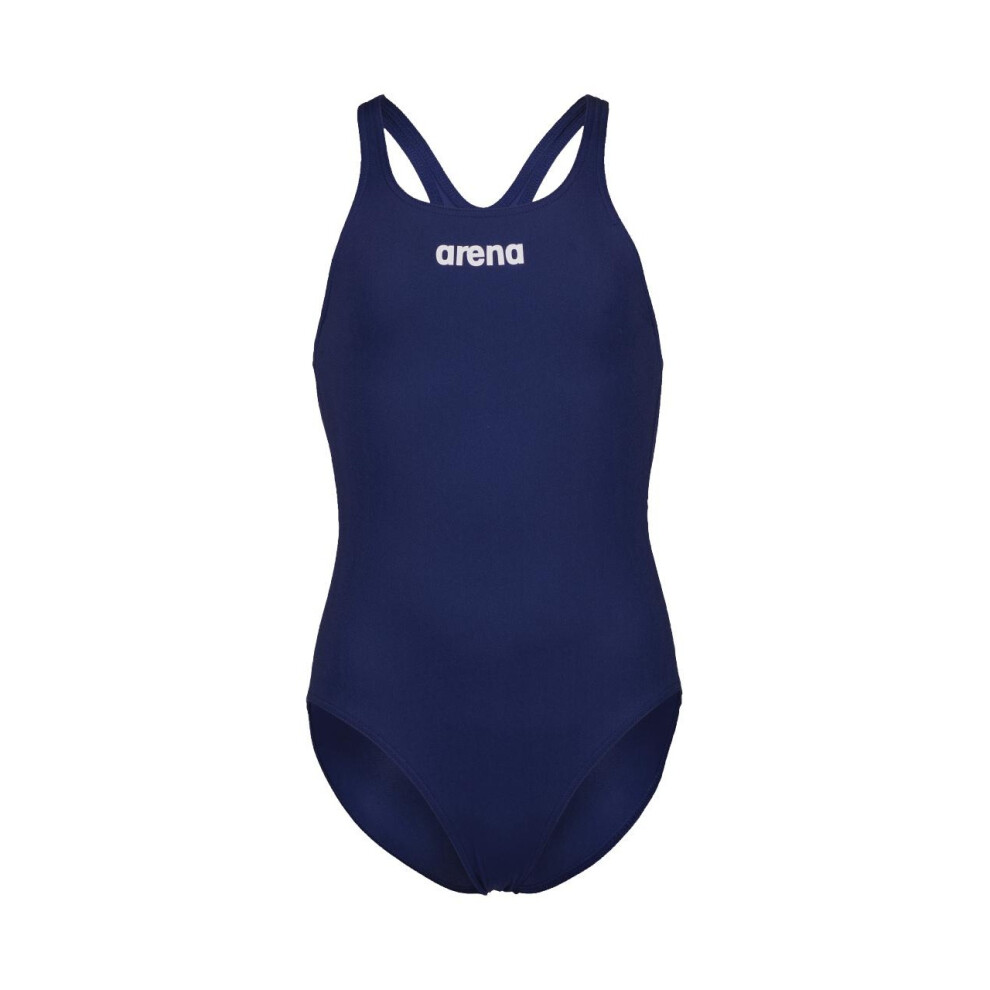 Arena (7-8 Years, Navy) Girls Team Swim Pro One Piece Swimsuit Blue,Multicoloured