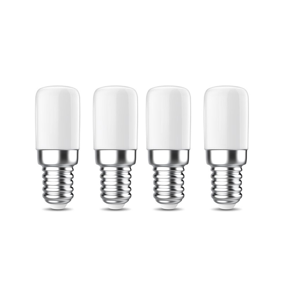 Semoic Fridge Bulb, 1.5W E14 Led Light Bulb, 150Lm Cool White 3000K Saving Light Bulbs, For Fridge, Cooker Hood 4 Pack