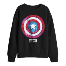 (5-6 Years, Black) Captain America Childrens/Kids Drip Shield Sweatshirt