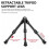 Carbon Fiber Tripod Extendable Adjustable Height Desktop Tripod 2