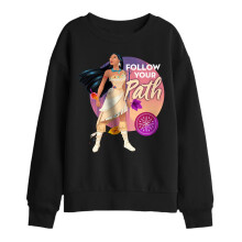 (7-8 Years, Black) Pocahontas Childrens/Kids Follow Your Path Sweatshirt