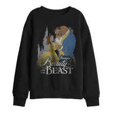 (9-11 Years, Black) Beauty And The Beast Childrens/Kids Belle Beast Castle Sweatshirt
