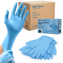 1000 Blue Disposable Examination Nitrile Gloves - Multi Purpose Protective Food Safe Powder Free Gloves - L
