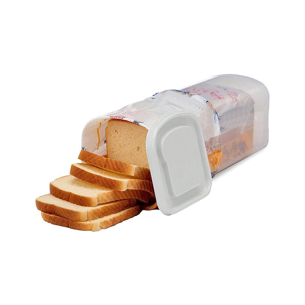 Semoic Transparent Bread Box Plastic Fresh-Keeping Toast Storage Holder With Lid Bread Crisper Bread Storage Container,A