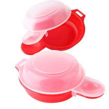 2 Sets Mikrowellen-Eierkocher, 1-Minuten-Schnell-Ei-Hamburger-Omelette-Maker, Küchenkochwerkzeug