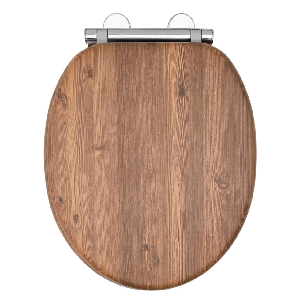 Aqualona Premium Soft Close Toilet Seat - Moulded Wood - Stainless Steel Slow Close Hinges - Click, Lift & Clean Technology - Contemporary Design - 5433953528508