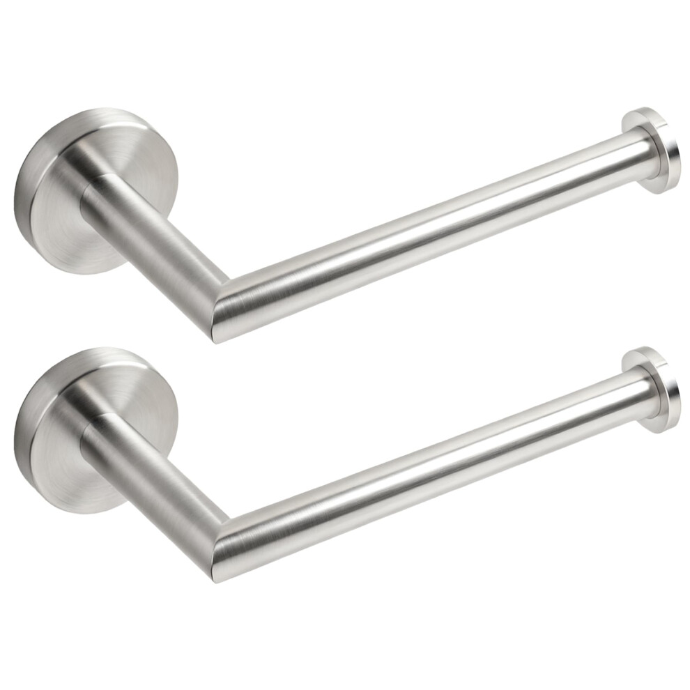 Hitslam Brushed Steel Toilet Roll Holder Wall Mounted Sus 304 Stainless Steel Silver Toilet Paper Holder Waterproof Rotateproof Loo Roll-Holder For B 5750561558698